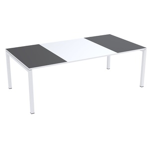 Paperflow, Konferenztisch easyDesk®, Paperflow Konferenztisch easyDesk®, HxBxT 750 x 2200 x 1140 mm, weiß/anthrazit