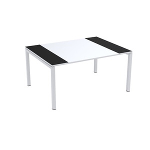 Paperflow, Konferenztisch easyDesk®, Paperflow Konferenztisch easyDesk®, HxBxT 750 x 1500 x 1160 mm, weiß/schwarz