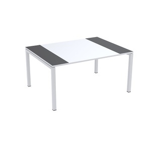 Paperflow, Konferenztisch easyDesk®, Paperflow Konferenztisch easyDesk®, HxBxT 750 x 1500 x 1160 mm, weiß/anthrazit