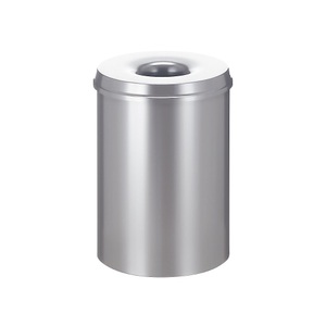undefined, Papierkorb, selbstlöschend, Abfallsammler 30 L, selbstlöschend, Korpus silber/Deckel silber