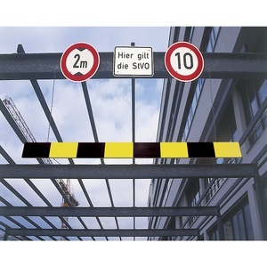 undefined, Höhenbegrenzer aus Aluminium Länge 2000 mm schwarz-gelb reflektierend, Höhenbegrenzer aus Aluminium, Länge 2000 mm, schwarz-gelb reflektierend