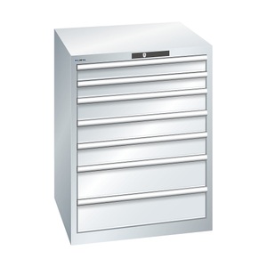 Lista, Lista Schubladenschrank, 7 Schubladen BxTxH 717 x 725 x 850 mm, Tragkraft 75 kg lichtgrau, LISTA Schubladenschrank, 7 Schubladen, BxTxH 717 x 725 x 850 mm, Tragkraft 75 kg, lichtgrau