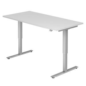 undefined, UPLINER - Schreibtisch, elektrisch höhenverstellbar BxT 1800 x 800 mm weiß, Schreibtisch Ulm, elektrisch höhenverstellbar, T-Fuss, B 1800 mm, weiss