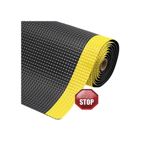 undefined, Arbeitsplatzmatte, Höhe 19 mm Breite 910 mm, pro lfd. m schwarz/gelb, Anti-Ermüdungsmatte aus PVC, Mikrozellen-Vinyl-Rückseite, lfm x 910 mm, schwarz/gelb