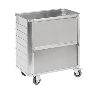 undefined, Alu-Kastenwagen, absenkbare Seitenwand ohne Deckel Volumen 355 l, Alu-Kastenwagen mit halb absenkbarer Wand, 355 Liter