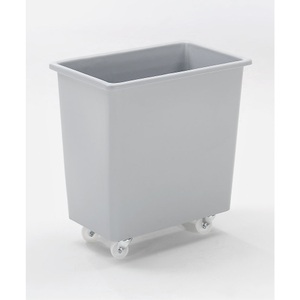 undefined, Rechteckbehälter aus Polyethylen, fahrbar Inhalt 135 l grau, ab 5 Stk, BASIC Rollbehälter, BxT 660 x 432 mm, grau