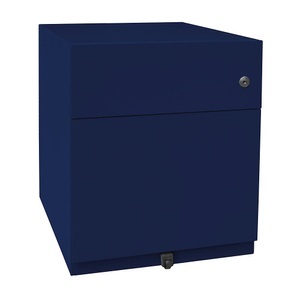 Bisley, BISLEY Rollcontainer Note™, mit 1 Hängeregistratur, 1 Universalschublade HxBxT 495 x 420 x 565 mm, mit Griffleiste oxfordblau, BISLEY Rollcontainer Note?, mit 1 Hängeregistratur, 1 Universalschublade, HxBxT 495 x 420 x 565 mm, mit Griffleiste, oxfordblau