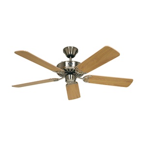 undefined, Deckenventilator CLASSIC ROYAL Rotorblatt-Ø 1030 mm Buche / Chrom gebürstet, CasaFan Classic Royal 103 BN Deckenventilator 48 W (Ø x H) 103 cm x 230 mm Chrom (gebürstet)