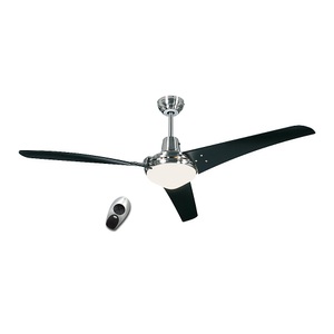 undefined, Deckenventilator MIRAGE Rotorblatt-Ø 1400 mm, mit Fernbedienung Lack schwarz / Chrom gebürstet, CasaFan Mirage Deckenventilator 53 W (Ø x H) 142 cm x 395 mm Chrom (gebürstet)