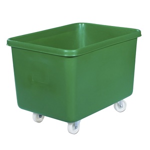 undefined, Rechteckbehälter aus Polyethylen, fahrbar Inhalt 340 l grün, ab 5 Stk, BASIC Rollbehälter, BxT 991 x 686 mm, grün