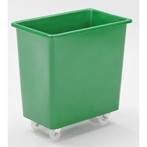 undefined, Rechteckbehälter aus Polyethylen, fahrbar Inhalt 135 l grün, ab 5 Stk, BASIC Rollbehälter, BxT 660 x 432 mm, grün
