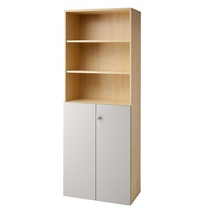 eurokraft pro, eurokraft pro ANNY - Kombi-Schrank, 5 Fachböden, 2 Flügeltüren, Ahorn-Dekor / alusilber, eurokraft pro ANNY - Kombi-Schrank, 5 Fachböden, 2 Flügeltüren, Ahorn-Dekor / alusilber