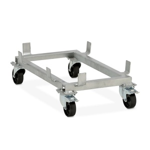 CEMO, CEMO Fahrgestell für GfK-Rechteckbehälter Polypropylen-Rollen, schwarz für LxB 872 x 571 mm, Rad-Ø 100 mm, CEMO Fahrgestell für Rechteckbehälter aus GFK, 100 Liter, Höhe 290 mm