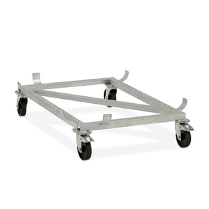 CEMO, CEMO Fahrgestell für GfK-Rechteckbehälter Polypropylen-Rollen, schwarz für LxB 1320 x 970 mm, Rad-Ø 125 mm, für Inhalt 550 l, CEMO Fahrgestell für Rechteckbehälter aus GFK, 550 Liter, Höhe 630 mm