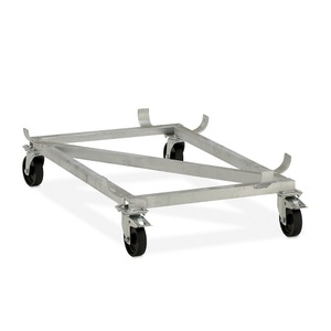 CEMO, CEMO Fahrgestell für GfK-Rechteckbehälter Polypropylen-Rollen, schwarz für LxB 1320 x 970 mm, Rad-Ø 125 mm, für Inhalt 700 l, CEMO Fahrgestell für Rechteckbehälter aus GFK, 700 Liter, Höhe 810 mm