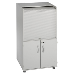 office akktiv, office akktiv Computerschrank mit Kunststoffrollladen, mobil Premium Variante, HxBxT 1320 x 725 x 642 mm ohne Einlegeboden, eurokraft pro Computerschrank mit Kunststoffrollladen, mobil, Premium Variante, HxBxT 1320 x 725 x 642 mm, ohne Einlegeboden
