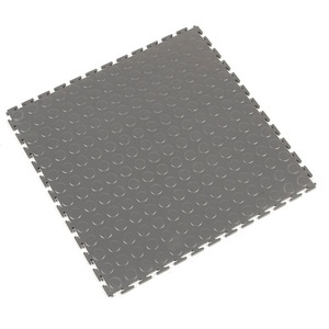 undefined, PVC-Bodenplatte mit genoppter Oberfläche, VE 8 Stk grau, COBA PVC-Bodenfliesen Tough-Lock, mit genoppter Oberfläche, VE 8 Stk, grau