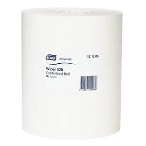 undefined, Papierrolle VE 6 Stk Tissue weiß, 2-lagig, perforiert, TORK 121206 Reinigungstücher 2 lagig