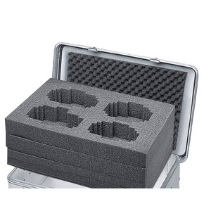 Zarges, ZARGES Würfelschaum-Set passend für Box mit 27, 42, 60 oder 73 l Inhalt Höhe 220 mm, ZARGES Alu-Transportbox Würfelschaumset, vorgestanzte Einlagen, HxBxT 350 x 550 x 220 mm