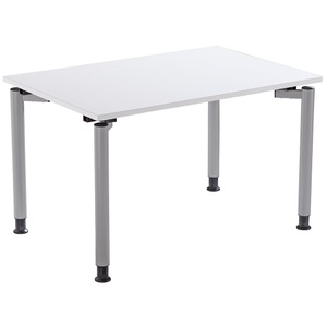 THEA - Schreibtisch mit 4-Fußgestell Höhe 680 - 820 mm Breite 1200 mm, altweiß