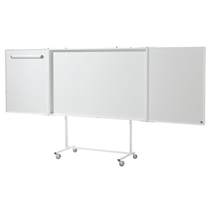 undefined, Präsentationsschrank Weißwandtafel mit Projektionsfläche für Bildwandformat 16 : 10, Whiteboard-Klapptafel, Komplettset, Stahlblech, emailliert, Bildwandformat 16 : 10
