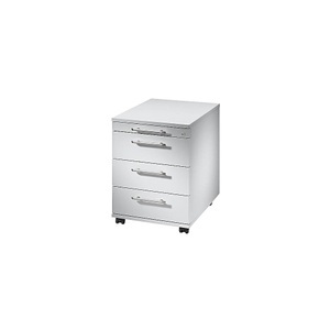 undefined, FINO - Rollcontainer 1 Utensilienschub, 3 Schubladen weiß, Hammerbacher Rollcontainer AC30/W Weiß 428 x 580 x 590 mm