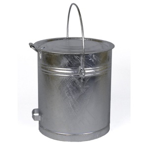 Stahlblech-Mülleimer, zylindrisch Volumen 40 l, Höhe x Außen-Ø 420 x 360 mm ab 5 Stk