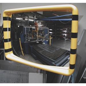 undefined, Überwachungsspiegel Rahmen mit gelb-schwarzer Warnmarkierung BxH 600 x 400 mm, dancop Überwachungsspiegel, Rahmen mit gelb-schwarzer Warnmarkierung, BxH 600 x 400 mm