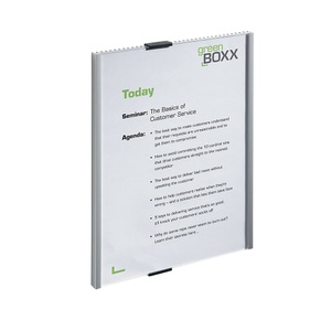 Durable, DURABLE Infotafel in Rippenoptik mit Acrylplatte DIN A4, BxH 210 x 297 mm, VE 2 Stk, Durable Türschild INFO SIGN - 4806 (B x H) 210 mm x 297 mm Metallic, Silber 480623