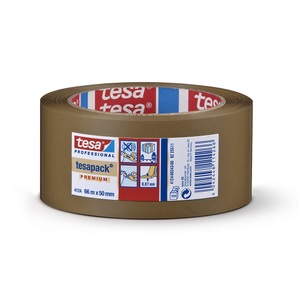 Tesa, tesa PVC-Packband, tesapack® 4124 Premium, VE 6 Rollen, braun, Bandbreite 50 mm, tesa tesapack 4124 PVC 04124-00096-00 Packband tesapack® 4124 Braun (L x B) 66 m x 50 mm 6 St.