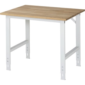 RAU, RAU Arbeitstisch, höhenverstellbar 760 - 1080 mm, Buchenplatte massiv BxT 1000 x 800 mm, lichtgrau, RAU Arbeitstisch, Buche-Platte, B 1000 x T 800 x H 760-1080 mm