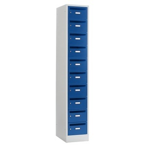 Wolf, Wolf Postverteilerschrank 10 Fächer, abschließbar enzianblau, Wolf Postverteilerschrank, 10 Fächer, abschließbar, enzianblau