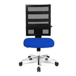 Topstar, Topstar Bürodrehstuhl X-PANDER Netzrückenlehne mit elastischen Gummibändern schwarz / blau, Topstar® Bürodrehstuhl X-Pander, Netzrücken, Fitness-Funktion, blau