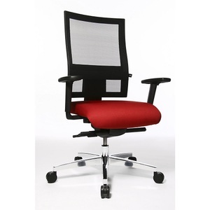 Topstar, Topstar Bürodrehstuhl PROFI NET 11 höhenverstellbare Armlehnen mit Softpad-Auflage rot, Topstar Bürostuhl PROFI NET 11, höhenverstellbare Armlehnen mit Softpad-Auflage, rot