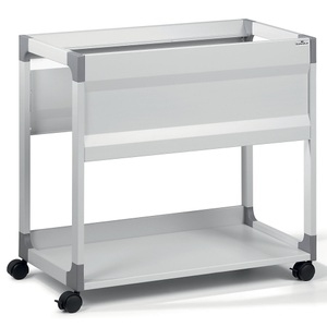 Durable, DURABLE Hängemappenwagen für 90 Mappen, 1 Etage, 1 Ablageboden lichtgrau, Hängemappenwagen System File Trolley 80 A4, grau