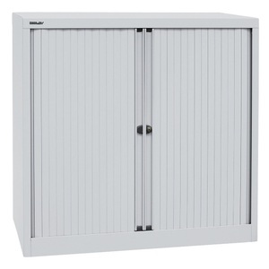 Bisley, BISLEY Euro-Rollladenschrank Breite 1000 mm, 2 Fachböden lichtgrau, BISLEY Euro-Rollladenschrank, Breite 1000 mm, 2 Fachböden, lichtgrau