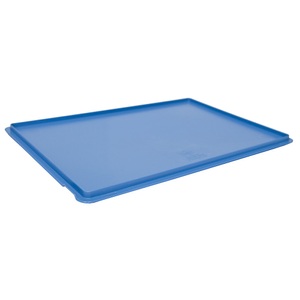 Deckel für Euronorm-Stapelbehälter, VE 2 Stk LxB 600 x 400 mm blau