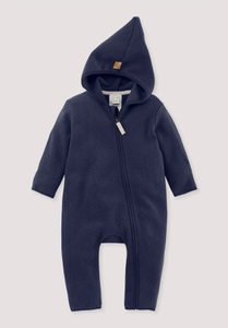 hessnatur, Baby Fleece Overall Regular aus Bio-Baumwolle - blau Grösse98