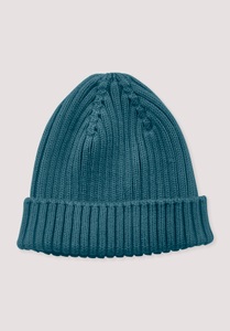 hessnatur, hessnatur Baby Strickmütze aus Bio-Baumwolle - blau Grösse45/47