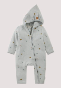 hessnatur, hessnatur Baby Fleece Overall aus Bio-Baumwolle - grau Grösse98