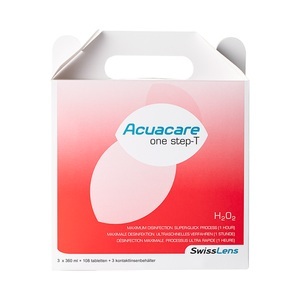 Swiss Lens, Acuacare One Step-T 3x360ml, Acuacare One Step- T - 3x360ml + 108 Tabletten + Behälter