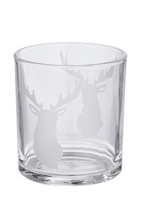 Hirschkopf, Glas H: 10 cm