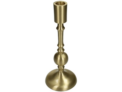 Schubiger, Kerzenleuchter Aluminium Gold H: 24 cm, Aluminium Gold H: 24 cm