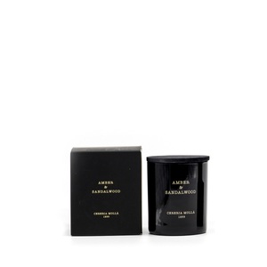 Cereria Molla - Premium Kerze im Glas mit Pflanzlichem Wachs 230 g Amber & Sandalwood - 500 g