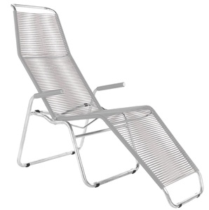 Schaffner, Schaffner - Gartenliege BRISSAGO - Kunststoff - Weiss - 64/184/118 cm, Brissago