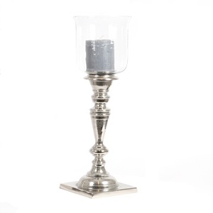 Bodenleuchter mit Glas, Aluguss