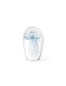 Jellyfish in Glas Weiss H: 10 cm