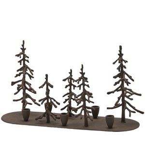 Waldlandschaft Metall Braun H: 28 cm