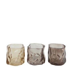 Glas, Assortiert, Grau B: 8 cm