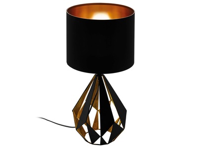 Schubiger, Tischlampe Carlton 5, Tischleuchte Carlton, schwarz/kupfer